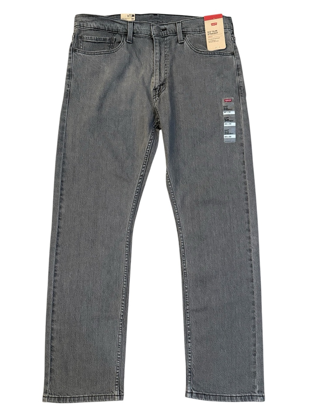 Levi’s 513 Slim Straight Gray Stretch Jeans Men’s 34x30 NWT 2025